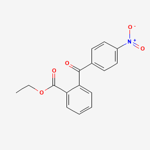 molecular formula C16H13NO5 B1323960 2-Ethoxycarbonyl-4'-nitrobenzophenone CAS No. 760192-93-6