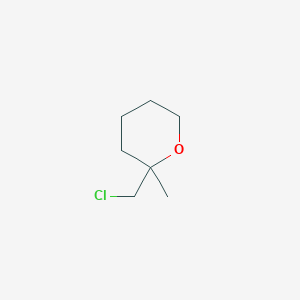 molecular formula C7H13ClO B13239621 2-(Chloromethyl)-2-methyloxane 
