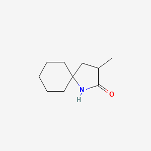 molecular formula C10H17NO B13239627 3-Methyl-1-azaspiro[4.5]decan-2-one 