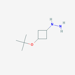 molecular formula C8H18N2O B13239631 [3-(tert-Butoxy)cyclobutyl]hydrazine 