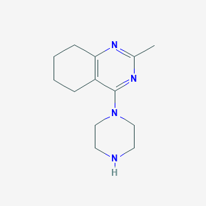 molecular formula C13H20N4 B13239641 2-Methyl-4-(piperazin-1-yl)-5,6,7,8-tetrahydroquinazoline 