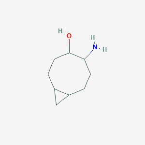 molecular formula C9H17NO B13239645 5-Aminobicyclo[6.1.0]nonan-4-ol 