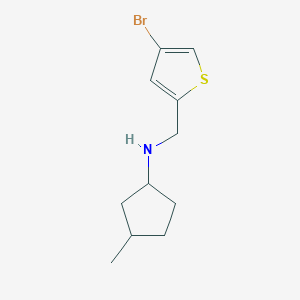 molecular formula C11H16BrNS B13239722 N-[(4-bromothiophen-2-yl)methyl]-3-methylcyclopentan-1-amine 