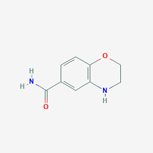 molecular formula C9H10N2O2 B13239727 3,4-Dihydro-2h-1,4-benzoxazine-6-carboxamide 