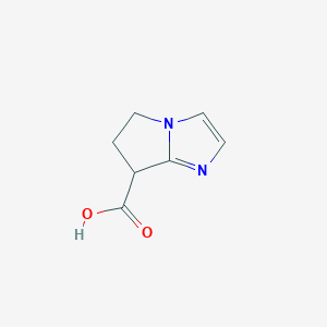 molecular formula C7H8N2O2 B13239733 5H,6H,7H-pyrrolo[1,2-a]imidazole-7-carboxylic acid 