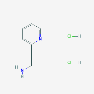molecular formula C9H16Cl2N2 B13239738 2-Methyl-2-(pyridin-2-yl)propan-1-amine dihydrochloride 