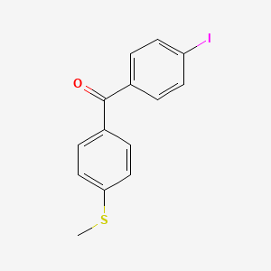 molecular formula C14H11IOS B1323974 4-碘-4'-硫代甲基二苯甲酮 CAS No. 890098-61-0