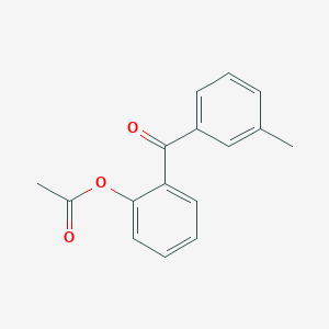 molecular formula C16H14O3 B1323976 2-Acetoxy-3'-methylbenzophenone CAS No. 890098-89-2