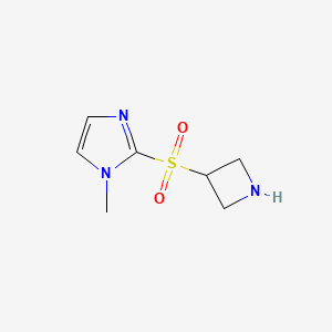 molecular formula C7H11N3O2S B13239781 2-(Azetidine-3-sulfonyl)-1-methyl-1H-imidazole 