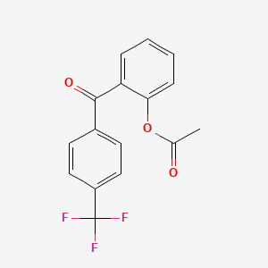 molecular formula C16H11F3O3 B1323980 2-乙酰氧基-4'-三氟二苯甲酮 CAS No. 890098-97-2