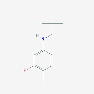 molecular formula C12H18FN B13239809 N-(2,2-dimethylpropyl)-3-fluoro-4-methylaniline 