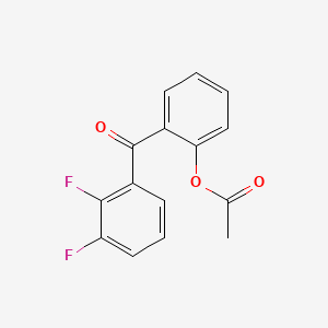molecular formula C15H10F2O3 B1323981 2-乙酰氧基-2',3'-二氟代苯甲酮 CAS No. 890098-64-3