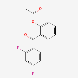 molecular formula C15H10F2O3 B1323982 2-Acetoxy-2',4'-difluorobenzophenone CAS No. 890098-66-5