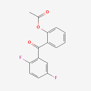 molecular formula C15H10F2O3 B1323983 2-Acetoxy-2',5'-difluorobenzophenone CAS No. 890098-68-7
