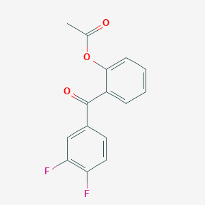 molecular formula C15H10F2O3 B1323985 2-乙酰氧基-3',4'-二氟苯甲酮 CAS No. 890098-72-3