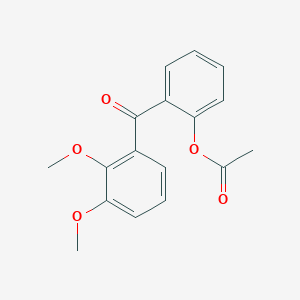 molecular formula C17H16O5 B1323986 2-(2,3-二甲氧基苯甲酰基)苯基乙酸酯 CAS No. 890098-88-1