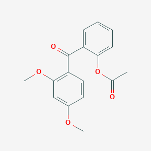 molecular formula C17H16O5 B1323987 2-Acetoxy-2',4'-methoxybenzophenone CAS No. 890098-90-5