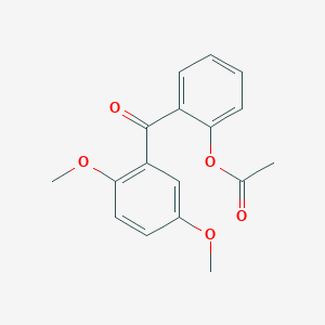 molecular formula C17H16O5 B1323988 2-(2,5-Dimethoxybenzoyl)phenyl acetate CAS No. 890098-92-7