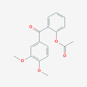 molecular formula C17H16O5 B1323990 2-(3,4-Dimethoxybenzoyl)phenyl acetate CAS No. 890098-96-1