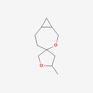 molecular formula C11H18O2 B13239908 5'-Methyl-3-oxaspiro[bicyclo[5.1.0]octane-4,3'-oxolane] 