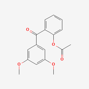 molecular formula C17H16O5 B1323991 2-(3,5-二甲氧基苯甲酰)苯乙酸酯 CAS No. 890098-98-3