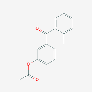 molecular formula C16H14O3 B1323994 3-Acetoxy-2'-methylbenzophenone CAS No. 890099-30-6