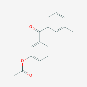 molecular formula C16H14O3 B1323995 3-乙酰氧基-3'-甲基二苯甲酮 CAS No. 890099-33-9