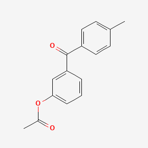 molecular formula C16H14O3 B1323996 3-Acetoxy-4'-methylbenzophenone CAS No. 890099-36-2