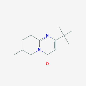 molecular formula C13H20N2O B13239974 2-tert-Butyl-7-methyl-4H,6H,7H,8H,9H-pyrido[1,2-a]pyrimidin-4-one 