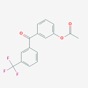 molecular formula C16H11F3O3 B1323998 3-乙酰氧基-3'-三氟二苯甲酮 CAS No. 890099-41-9