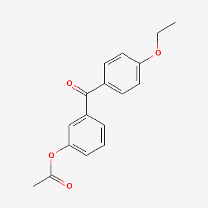 molecular formula C17H16O4 B1323999 3-乙酰氧基-4'-乙氧基二苯甲酮 CAS No. 890100-00-2