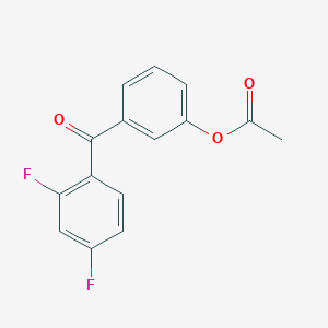 molecular formula C15H10F2O3 B1324000 3-Acetoxy-2',4'-difluorobenzophenone CAS No. 890100-14-8