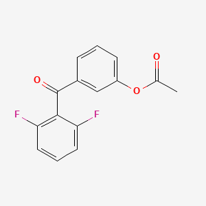 molecular formula C15H10F2O3 B1324002 3-乙酰氧基-2',6'-二氟苯甲酮 CAS No. 890100-18-2