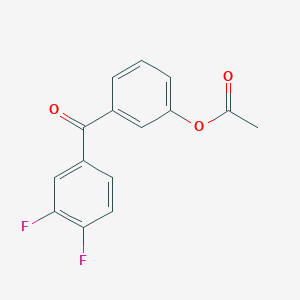 molecular formula C15H10F2O3 B1324003 3-Acetoxy-3',4'-difluorobenzophenone CAS No. 890100-20-6