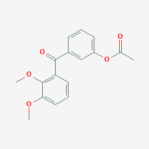 molecular formula C17H16O5 B1324005 3-Acetoxy-2',3'-dimethoxybenzophenone CAS No. 890100-36-4