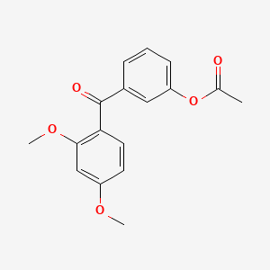molecular formula C17H16O5 B1324006 3-Acetoxy-2',4'-dimethoxybenzophenone CAS No. 109251-36-7