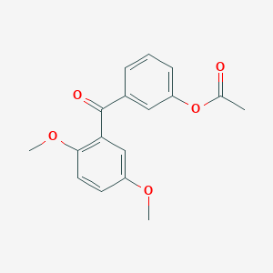 molecular formula C17H16O5 B1324007 3-Acetoxy-2',5'-dimethoxybenzophenone CAS No. 890100-38-6