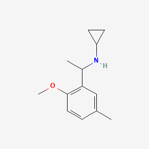 molecular formula C13H19NO B13240070 N-[1-(2-Methoxy-5-methylphenyl)ethyl]cyclopropanamine CAS No. 926231-95-0