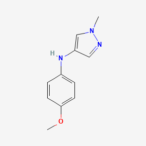 molecular formula C11H13N3O B13240073 N-(4-Methoxyphenyl)-1-methyl-1H-pyrazol-4-amine 
