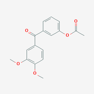 molecular formula C17H16O5 B1324009 3-Acetoxy-3',4'-dimethoxybenzophenone CAS No. 890100-42-2
