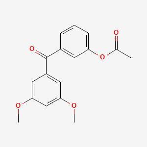 molecular formula C17H16O5 B1324010 3-Acetoxy-3',5'-dimethoxybenzophenone CAS No. 890099-02-2