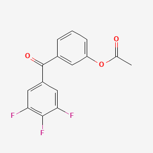 molecular formula C15H9F3O3 B1324011 3-Acetoxy-3',4',5'-trifluorobenzophenone CAS No. 890099-23-7