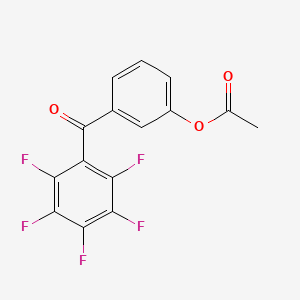 molecular formula C15H7F5O3 B1324012 3-Acetoxy-2',3',4',5',6'-pentafluorobenzophenone CAS No. 890099-26-0