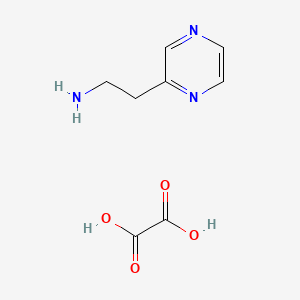 molecular formula C8H11N3O4 B13240128 2-Pyrazin-ethylamineoxalate 
