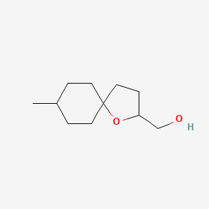 molecular formula C11H20O2 B13240134 {8-Methyl-1-oxaspiro[4.5]decan-2-yl}methanol 