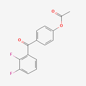 molecular formula C15H10F2O3 B1324016 4-Acetoxy-2',3'-difluorobenzophenone CAS No. 890099-95-3