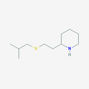 molecular formula C11H23NS B13240165 2-(2-[(2-Methylpropyl)sulfanyl]ethyl)piperidine 