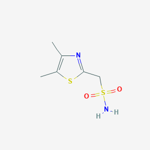 molecular formula C6H10N2O2S2 B13240169 (Dimethyl-1,3-thiazol-2-yl)methanesulfonamide 
