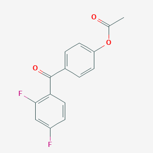 molecular formula C15H10F2O3 B1324017 4-Acetoxy-2',4'-difluorobenzophenone CAS No. 890099-97-5