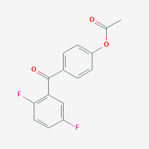 molecular formula C15H10F2O3 B1324018 4-Acetoxy-2',5'-difluorobenzophenone CAS No. 890099-99-7